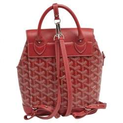Goyard Red Goyardine Coated Canvas and Leather Mini Alpin Backpack