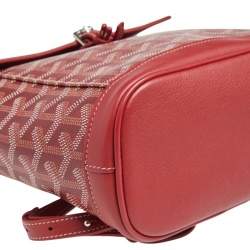 Goyard Red Goyardine Coated Canvas and Leather Mini Alpin Backpack
