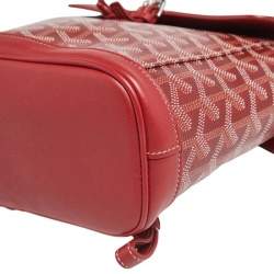 Goyard Red Goyardine Coated Canvas and Leather Mini Alpin Backpack