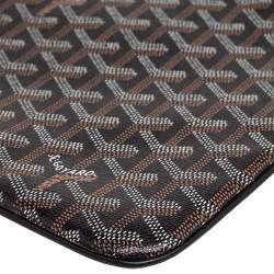 Pre Owned Goyard Brown Goyardine Coated Canvas Senat MM Clutch