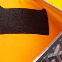 Pre Owned Goyard Brown Goyardine Coated Canvas Senat MM Clutch