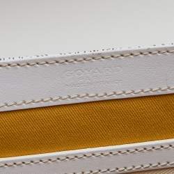 Pre Owned Goyard White Goyardine Coated Canvas and Leather Saigon MM Top Handle Bag