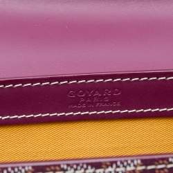 Pre Owned Goyard Burgundy Goyardine Coated Canvas And Leather Saigon PM Top Handle Bag