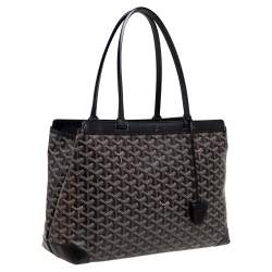 Goyard Black Goyardine Coated Canvas and Leather Bellechasse PM Tote