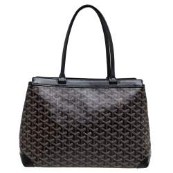 Goyard Black Goyardine Coated Canvas and Leather Bellechasse PM Tote