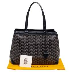 Goyard Black Goyardine Coated Canvas and Leather Bellechasse PM Tote