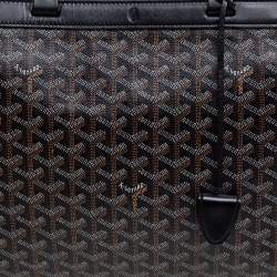 Goyard Black Goyardine Coated Canvas and Leather Bellechasse PM Tote