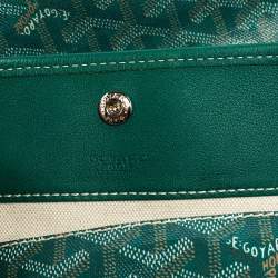 Pre Owned Goyard Green Goyardine Coated Canvas St. Louis PM Tote