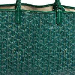Pre Owned Goyard Green Goyardine Coated Canvas St. Louis PM Tote