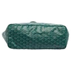 Pre Owned Goyard Green Goyardine Coated Canvas St. Louis PM Tote