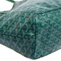 Pre Owned Goyard Green Goyardine Coated Canvas St. Louis PM Tote