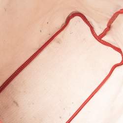 Pre Owned Goyard Red Coated Canvas Saint Louis PM Tote