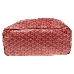 Pre Owned Goyard Red Coated Canvas Saint Louis PM Tote