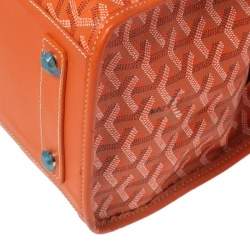 Pre Owned Goyard Orange Goyardine Coated Canvas and Leather Marquises Tote