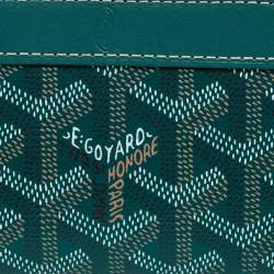 Pre Owned Goyard Green Coated Canvas Goyardine Coin Purse
