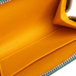 Pre Owned Goyard Green Coated Canvas Goyardine Coin Purse