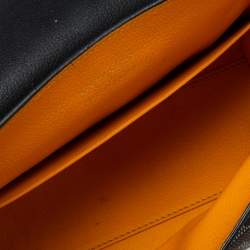 Pre Owned Goyard Black Goyardine Canvas and Leather Mini Saigon Top Handle Bag