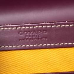 Pre Owned Goyard Burgundy Coated Canvas and Leather Saigon Top Handle Bag