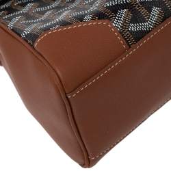 مملوكة مسبقًا حقيبة غويارد سايغون صغيرة يد علوية جلد و كانفاس غوياردين بني 