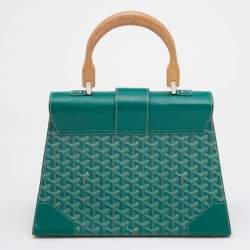 Pre Owned حقيبة جويارد سايغون جلد وكانفاس مقوى خضراء بيد علوية MM