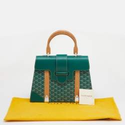 Pre Owned حقيبة جويارد سايغون جلد وكانفاس مقوى خضراء بيد علوية MM