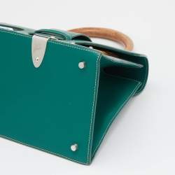 Pre Owned حقيبة جويارد سايغون جلد وكانفاس مقوى خضراء بيد علوية MM