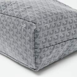Pre Owned Goyard Grey Goyardine Coated Canvas and Leather Saint Louis PM Tote