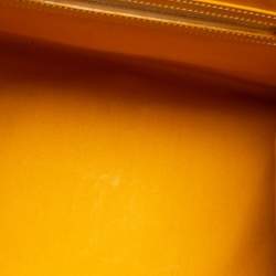 Pre Owned Goyard Yellow Goyardine Coated Canvas and Leather Saigon MM Top Handle Bag