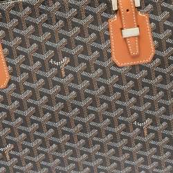 Pre Owned Goyard Brown Goyardine Coated Canvas and Leather Okinawa GM Tote