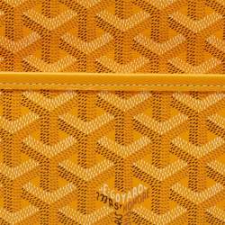 Pre Owned Goyard Yellow Goyardine Coated Canvas Jouvence MM Toiletry Pouch