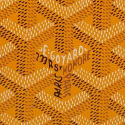 Pre Owned Goyard Yellow Goyardine Coated Canvas Jouvence MM Toiletry Pouch