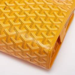 Pre Owned Goyard Yellow Goyardine Coated Canvas Jouvence MM Toiletry Pouch