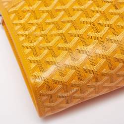 Pre Owned Goyard Yellow Goyardine Coated Canvas Jouvence MM Toiletry Pouch