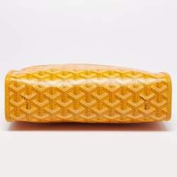 Pre Owned Goyard Yellow Goyardine Coated Canvas Jouvence MM Toiletry Pouch