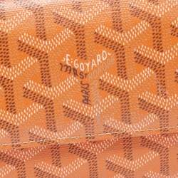 Pre Owned Goyard Orange Goyardine Coated Canvas Varenne Continental Wallet