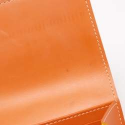 Pre Owned Goyard Orange Goyardine Coated Canvas Varenne Continental Wallet