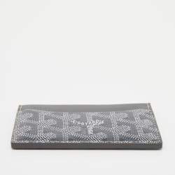 Pre Owned Goyard Grey Goyardine Coated Canvas and Leather Saint Sulpice Card Holder
