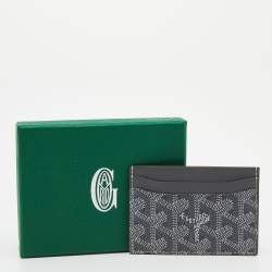 Pre Owned Goyard Grey Goyardine Coated Canvas and Leather Saint Sulpice Card Holder