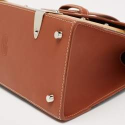 Pre Owned Goyard Brown Goyardine Coated Canvas and Leather Saigon PM Top Handle Bag