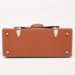 Pre Owned Goyard Brown Goyardine Coated Canvas and Leather Saigon PM Top Handle Bag