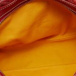 Pre Owned Goyard Red Goyardine Coated Canvas Sac Cap Vert Crossbody Bag