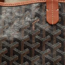 Pre Owned Goyard Tan Goyardine Coated Canvas and Leather Saint Louis PM Tote