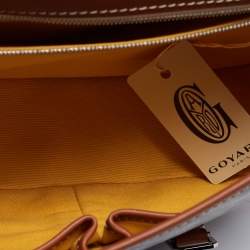 Pre Owned Goyard Tan Goyardine Coated Canvas and Leather Belvedere PM Bag
