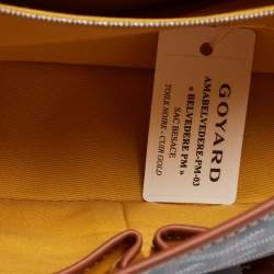 Pre Owned Goyard Tan Goyardine Coated Canvas and Leather Belvedere PM Bag