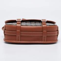 Pre Owned Goyard Tan Goyardine Coated Canvas and Leather Belvedere PM Bag