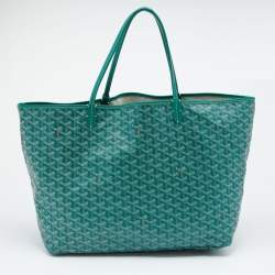Pre Owned Goyard Green Goyardine Coated Canvas Saint Louis GM Tote