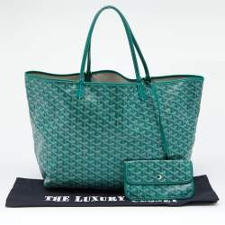 Pre Owned Goyard Green Goyardine Coated Canvas Saint Louis GM Tote