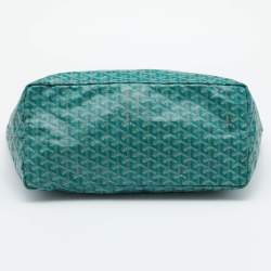 Pre Owned Goyard Green Goyardine Coated Canvas Saint Louis GM Tote