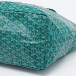 Pre Owned Goyard Green Goyardine Coated Canvas Saint Louis GM Tote