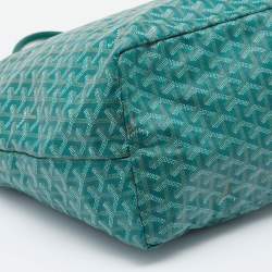 Pre Owned Goyard Green Goyardine Coated Canvas Saint Louis GM Tote